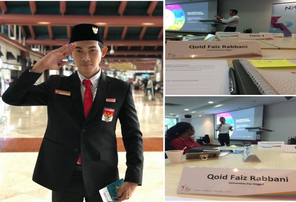 Mahasiswa Public Relation Esa Unggul Qoid Faiz Rabbani menjadi perwakilan Indonesia di ajang Singapore-Indonesia Youth Leadership Exchange Programme