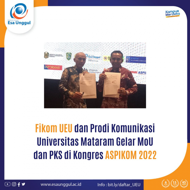 Fikom UEU Dan Prodi Komunikasi Universitas Mataram Gelar MoU Dan PKS Di ...