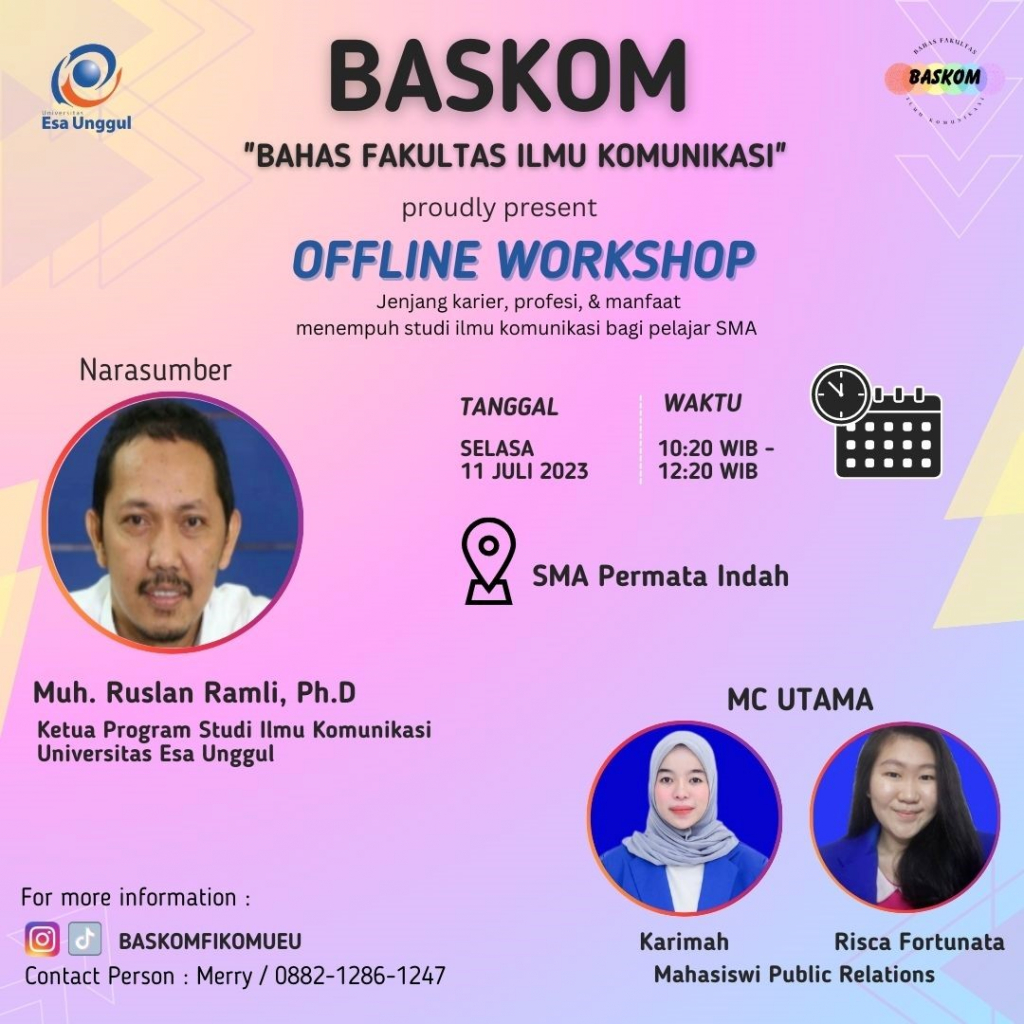 Mahasiswa FIKOM Universitas Esa Unggul Mengadakan Virtual Talk Dan ...